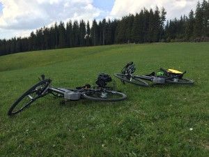 Unsere E-Bikes ruhen sich aus (in Linach)