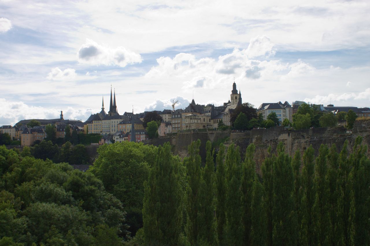 Luxemburg vom Clausenviadukt aus gesehen