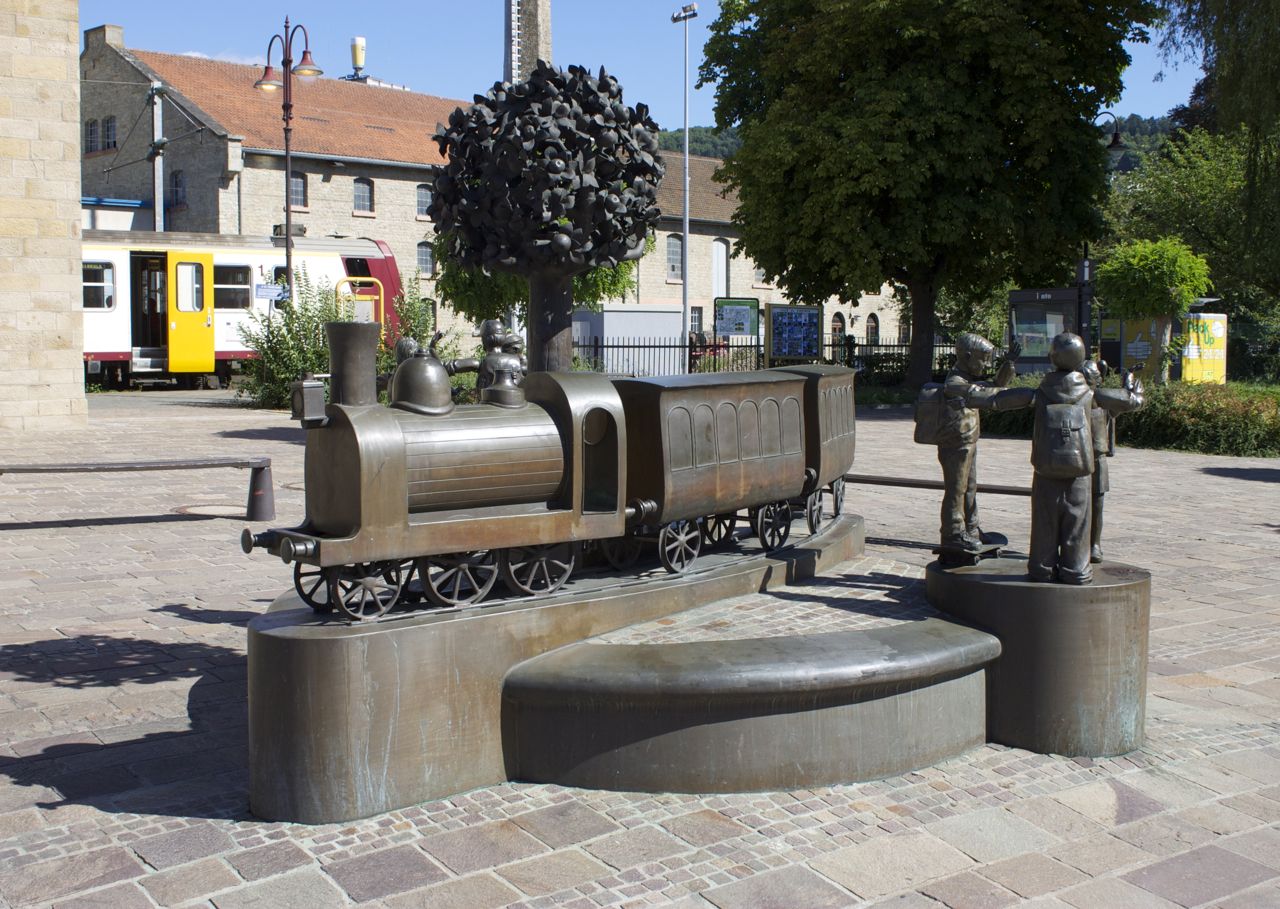 Der Bahnhofsvorplatz in Diekirch