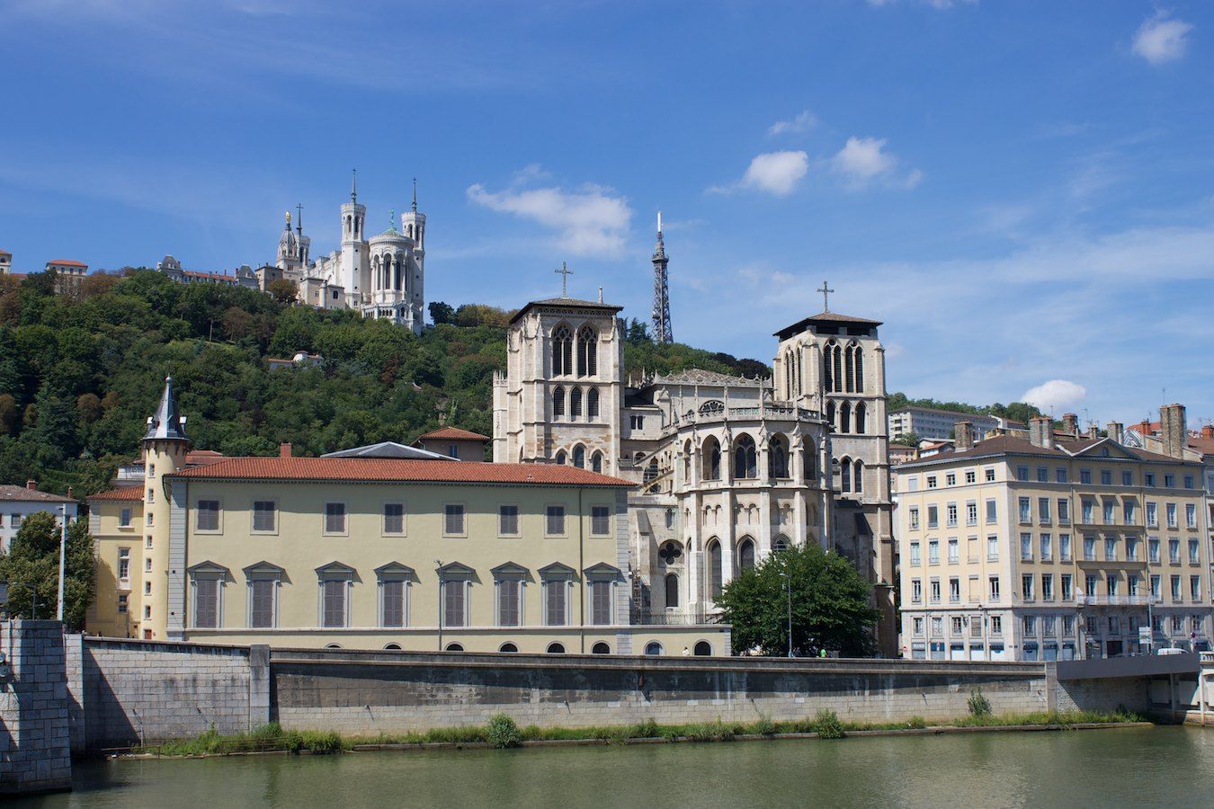 Blick von der Pont Bonarparte auf Vieux Lyon
