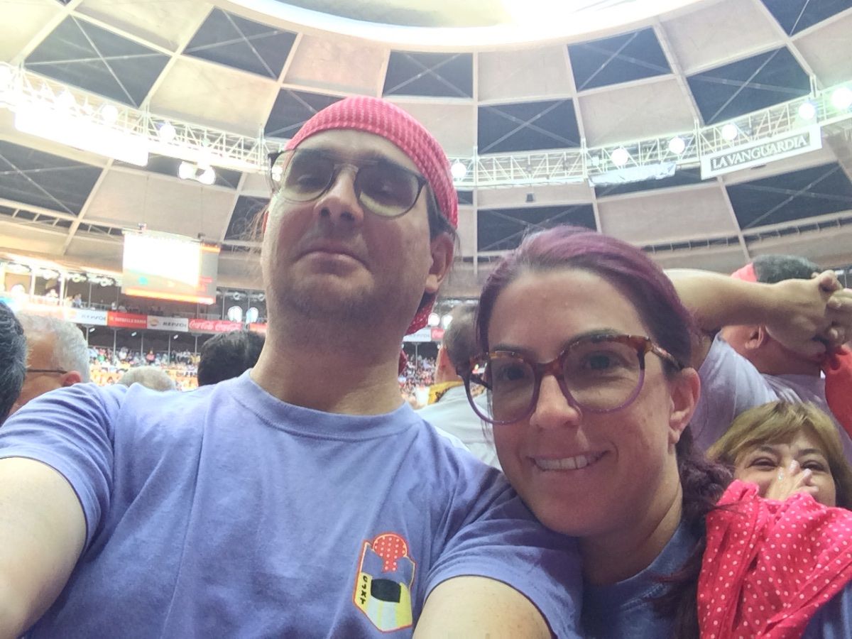 Anke und ich vor unserem ersten Auftritt heute