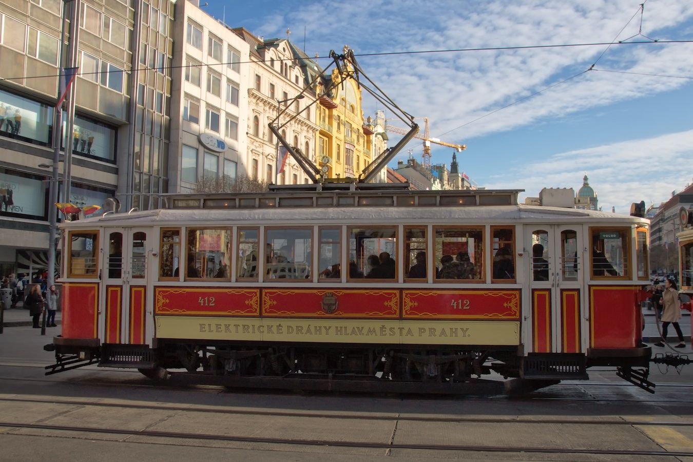 Historische Tram am Wenzelsplatz
