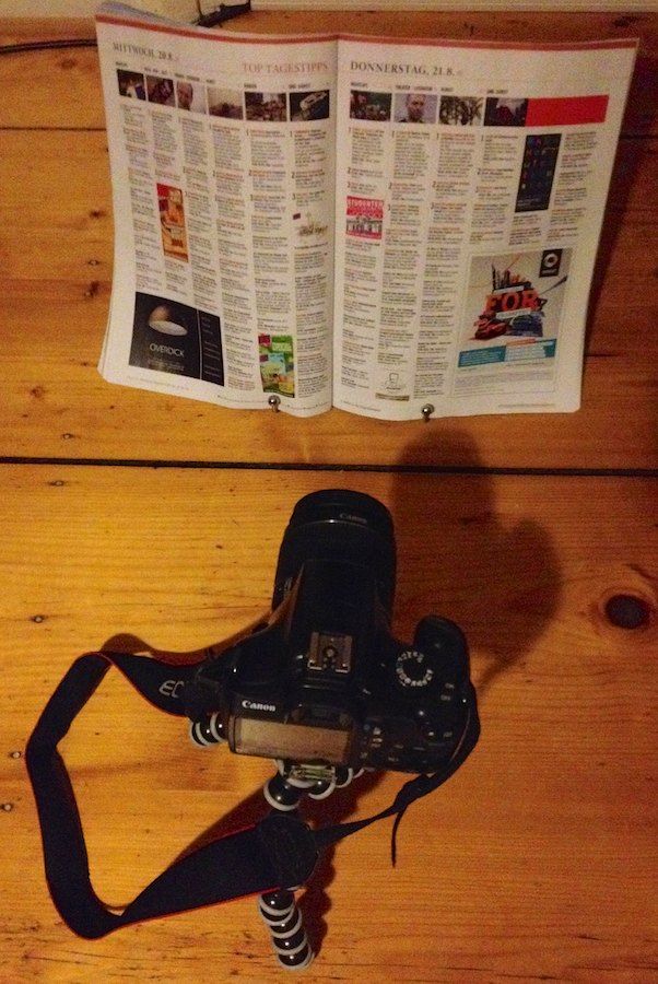 Abfotografieren mit Stativ