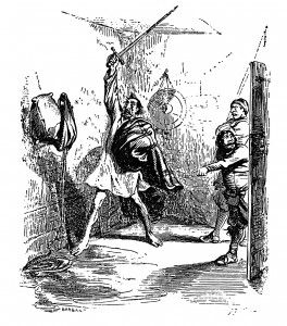 Don Quijotes Kampf mit den Rotweinschläuchen